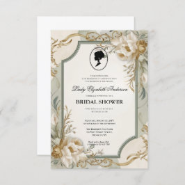 Convites Regência era Florals Bridgerton - Chá de panela In