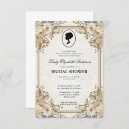 Convites Regência era Florals Bridgerton - Chá de panela In