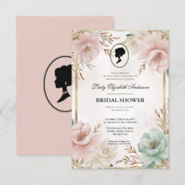 Convites Regência era Florals Bridgerton - Chá de panela In