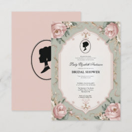 Convites Regência era Florals Bridgerton - Chá de panela In