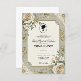 Convites Regência era Florals Bridgerton - Chá de panela In