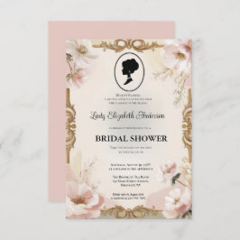 Convites Regência era Florals Bridgerton - Chá de panela In