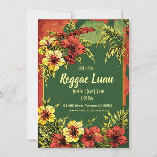 Convites Reggae Luau