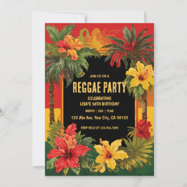 Convites Reggae Party Birthday