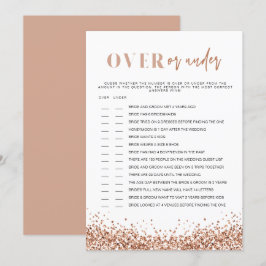 Convites REGINA Rosa Dourada sob jogo Chá de panela