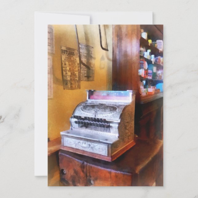 Convites Registro de Caixa da Loja de Compras (Frente)