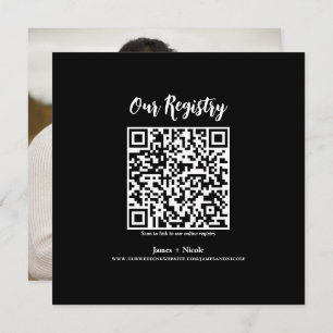 Convites Registro de Casamento Digitalizável de Código QR M