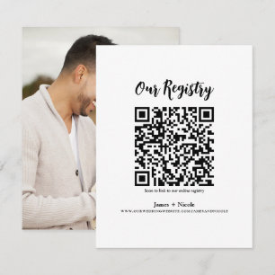 Convites Registro de Casamento Digitalizável de Código QR M