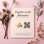 Convites Registro De Casamentos Fundo Honeymoon Qr Code Gif<br><div class="desc">Apresentando nosso versátil cartão de convite para casamentos, onde cada detalhe é totalmente personalizável. Dos seus nomes aos detalhes de pagamento (Venmo, PayPal, Zelle, etc.), incorpora um código de QR digitalizável e uma mensagem sincera para criar um design de casamento verdadeiramente único. Quer você esteja solicitando contribuições para o seu...</div>