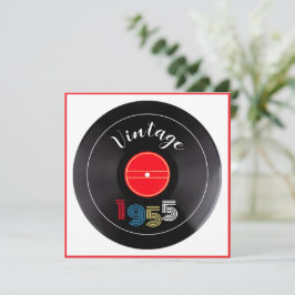 Convites Registro de vinilo de distribuição retrorativa de 