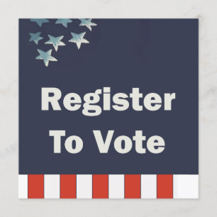 Convites Registro Patriótico Personalizado para Votar