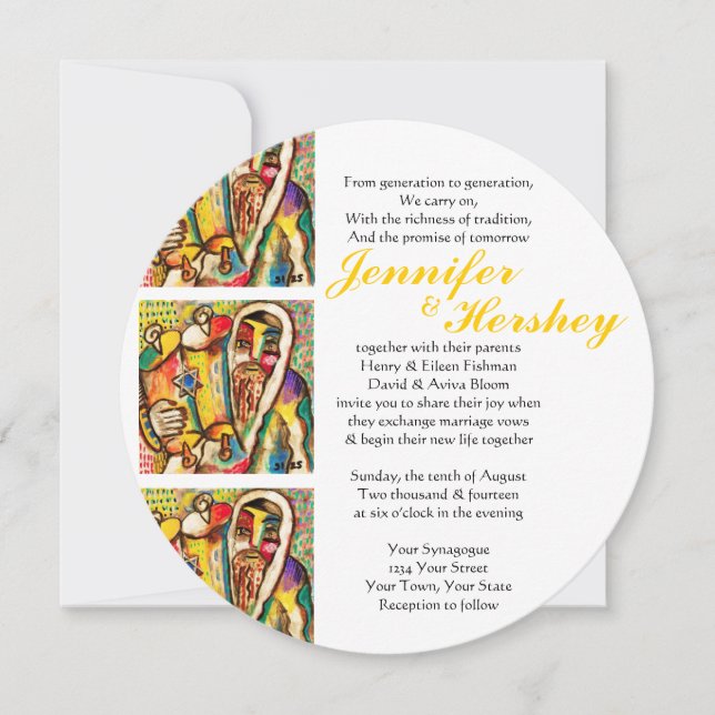 Convites Regozijo Na Torá (arredondado) (Frente)