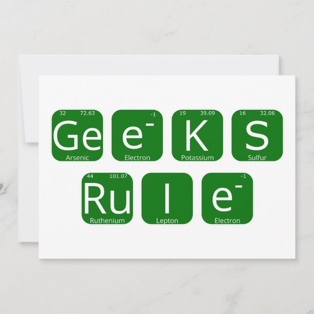 Convites Regra de geeks Slogan de Mesa Periódico (Frente)