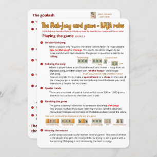 Convites Regras do jogo de cartas - jogando o jogo (2)