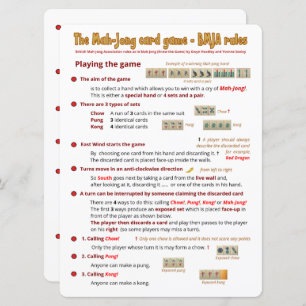 Convites Regras grandes do jogo da placa Impressão - Jogand