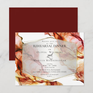 Convites REHEARSAL  Colunas de outono de Abstrato de fluido