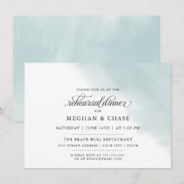 Convites Rehearsal Dinner | Vidro Verde Teal
