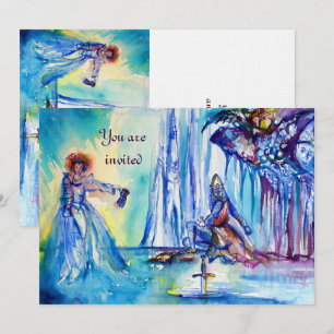 Convites REI ARTHUR, DAMA DO LAGO E EXCALIBUR linho