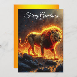 Convites Rei das bestas Leão majestoso animal infernal