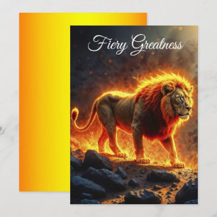 Convites Rei das bestas Leão majestoso animal infernal