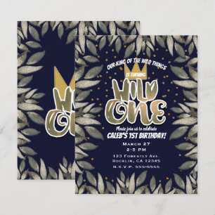 Convites Rei das Coisas Selvagens Festa de Aniversário UM 1