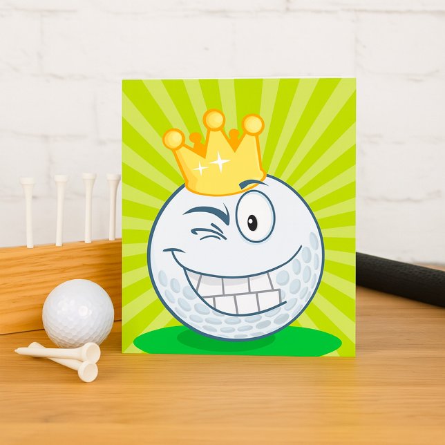 Convites Rei do Golfe Divertido Bola de Golfe (Criador carregado)