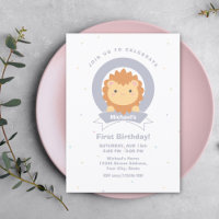 Rei Leão Bonito do Primeiro Aniversário do Bebê Se