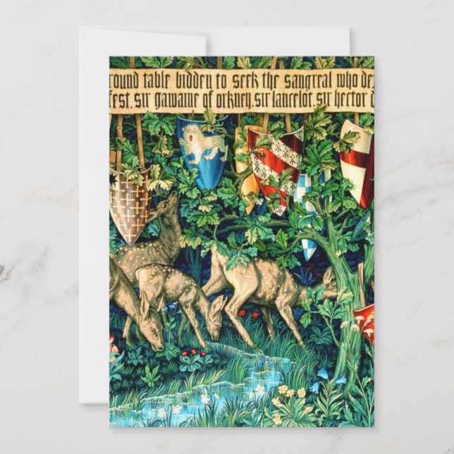 Convites Rei Medieval Arthur William Morris (Frente)