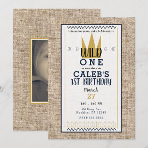 Convites Rei Wild ONE Thing Gold Crown 1º Festa Foto