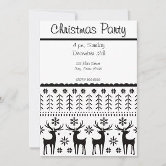 Convites Reindeer de Natal para Folk Moderno