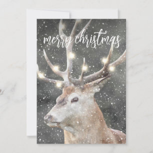 Convites Reindeer Na Neve De Inverno