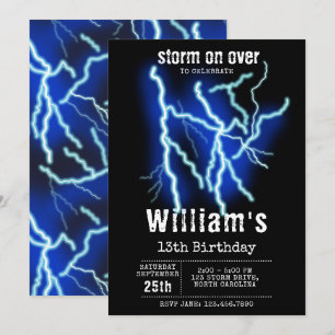 Convites Relâmpago de tempestade elétrica