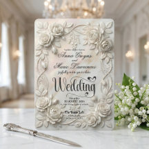 Relevo Floral em Baixo-Relevo 3D Falso Clássico