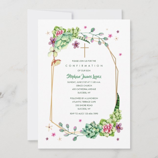 Convites Religião das Flores do Deserto (Frente)