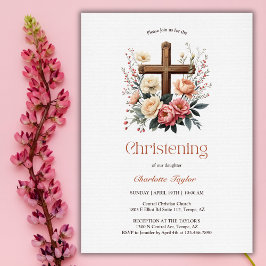 Convites Religião Floral Católica Cruzada Cristã