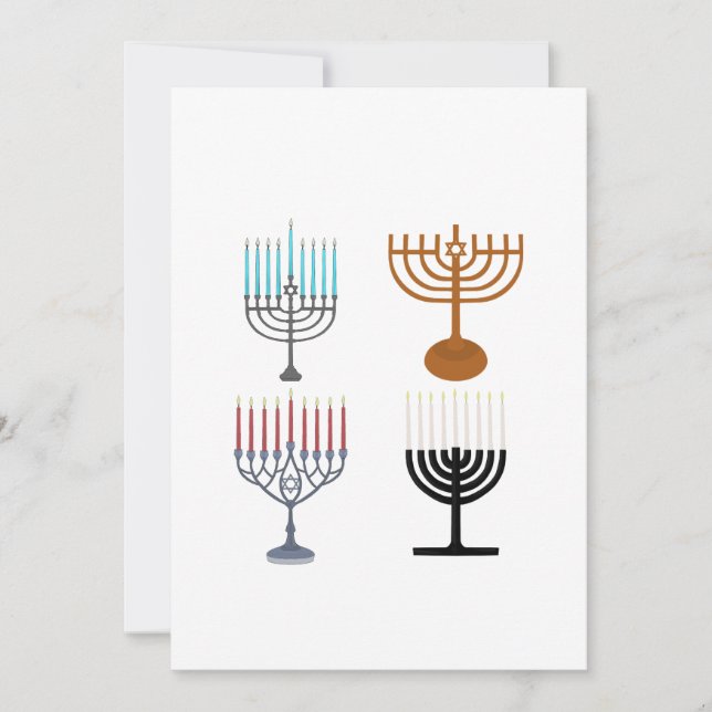 Convites Religião Judaica Hanukkah (Frente)