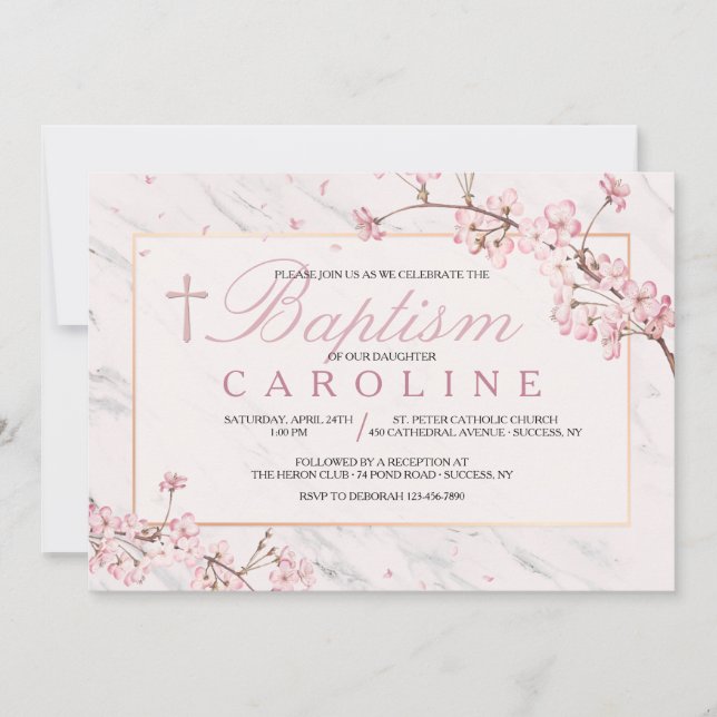 Convites Religiosa da fama de Cherry Blossom (Frente)