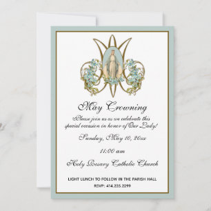 Convites Religiosa Que Pode Cruzar Maria Dia de as mães Flo