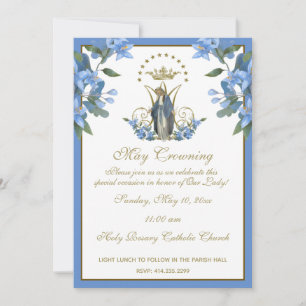 Convites Religiosa Que Pode Cruzar Maria Dia de as mães Flo