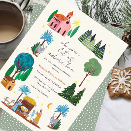 Convites Religious Christmas Nativity Scene Party