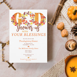 Convites Religious Thanksgiving Dinner Faith Bible Quote