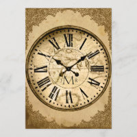 Relógio Antigo em Papel Primeiro Aniversário de Ca