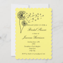 Convites Relógio de Dandelion Personalizado com Borboletas