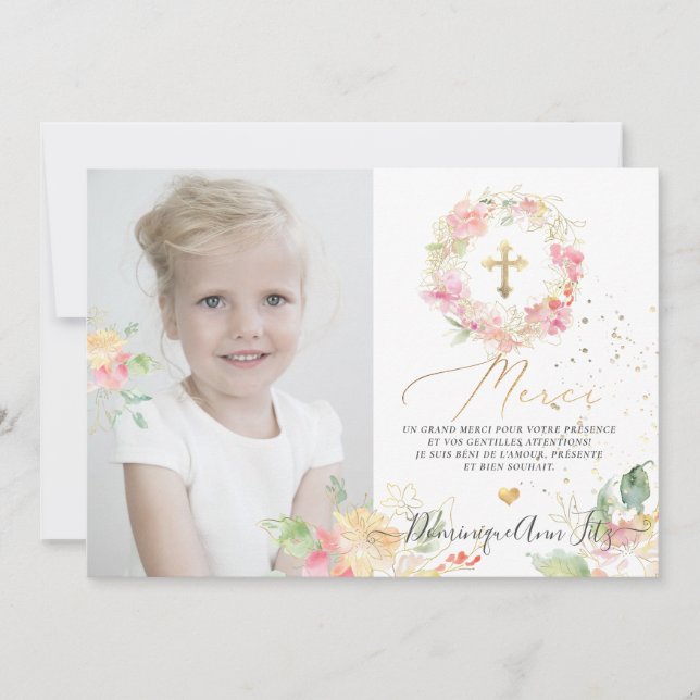 Convites Remédios do Aquarelle Rougissant - Arquivo Bapteme (Frente)