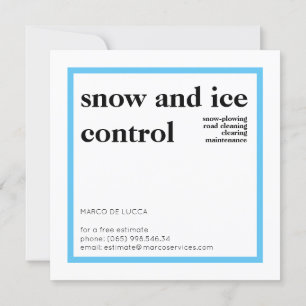 Convites Remoção de Neve, Serviços de Lançamento de Neve