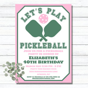 Convites Remos de Esportes de Festa de Pickleball