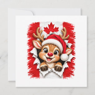 Convites Rena de Natal Canadense