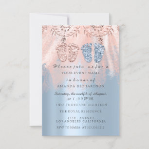 Convites Renda de Gênero Feet Silver Boy Royal Twins 1