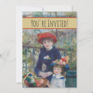 Convites Renoir Duas Irmãs Varanda Impressionismo Francês 