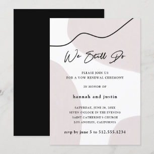 Convites Renovação abstrata moderna do voto de casamento 